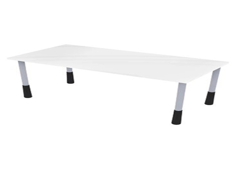 E-Scape Manual Height Adjustable Rectangle Desk - White