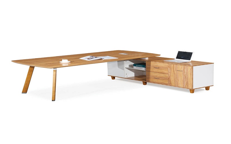 Arbor Executive Corner Workstations with Under Desk Storage - American Walnut