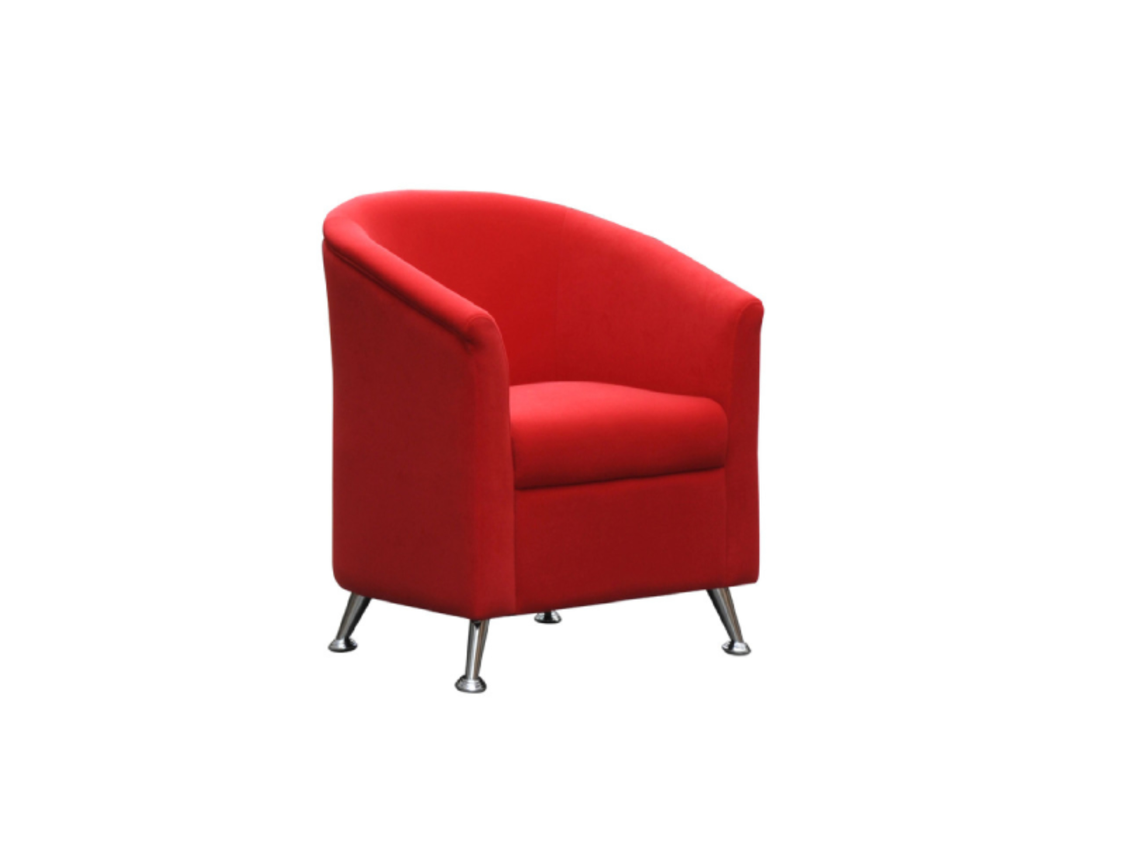 Opera Modern Fabric Tub Chair - Black / Red
