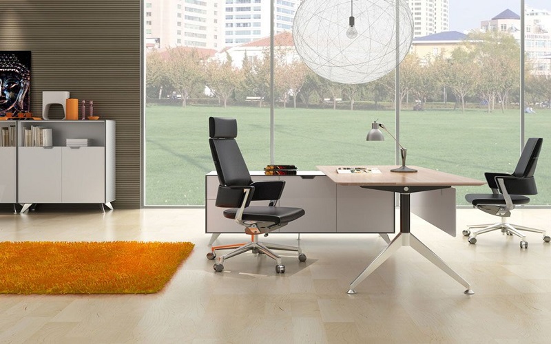 Potenza Modern Office Desk with Return