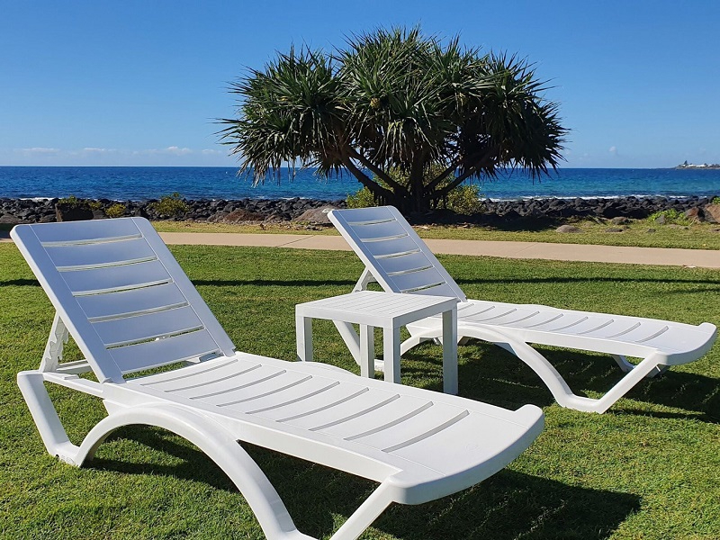 Aqua Sunlounger 3 Piece Package with Side Table