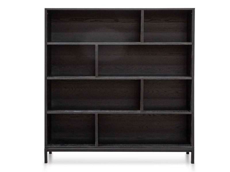 Curyo Black Wooden Bookcase