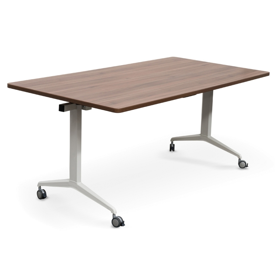 Faxla Foldable Mobile Training Room Table - Rectangular Flip top