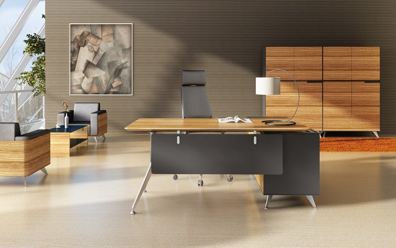 Novara Designer Executive Corner Office Desk with Lockable Storage