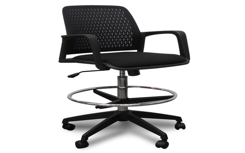 Penta Modern Ergonomic Drafting Chair - Black
