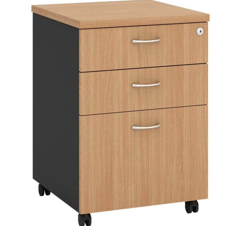 OM Mobile Pedestals with Two Drawers and One File