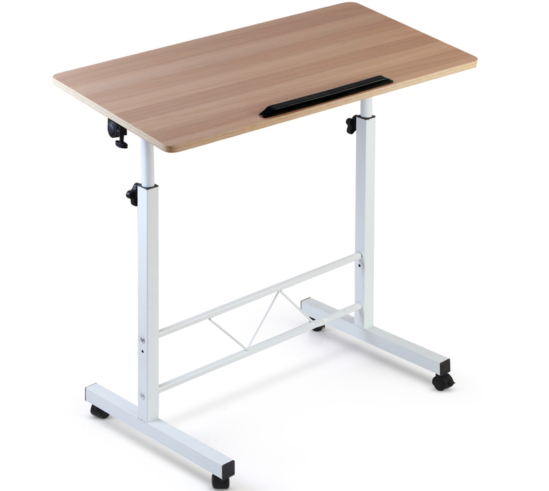 Portable Height Adjustable Mobile Laptop Desk on Wheels