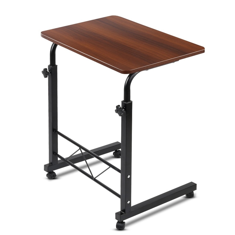 Portable Height Adjustable Mobile Wooden Laptop Stand Desk